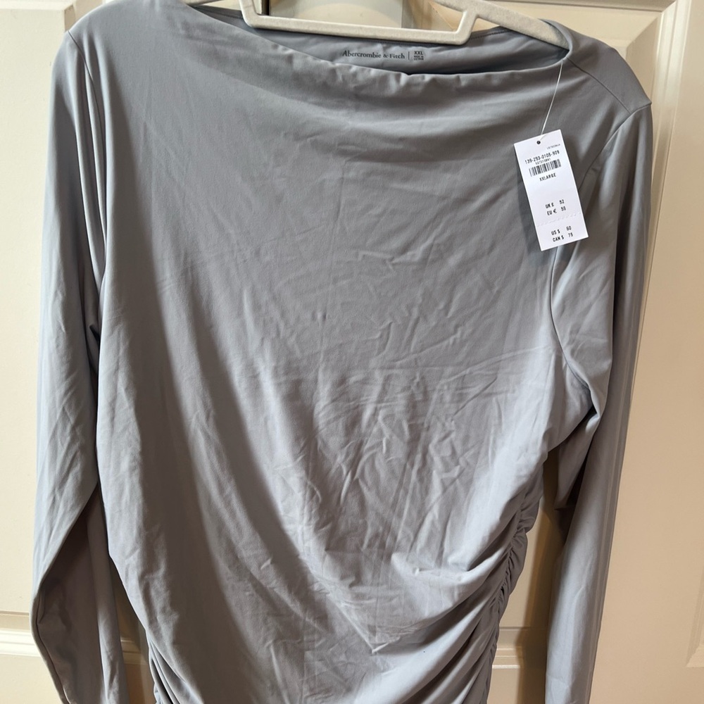 Abercrombie Gray Draped Top